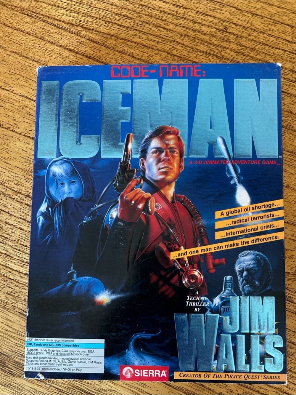 Code-Name: Iceman Vintage PC Game Box - 5 1/4 inch and 3.5 inch discs!